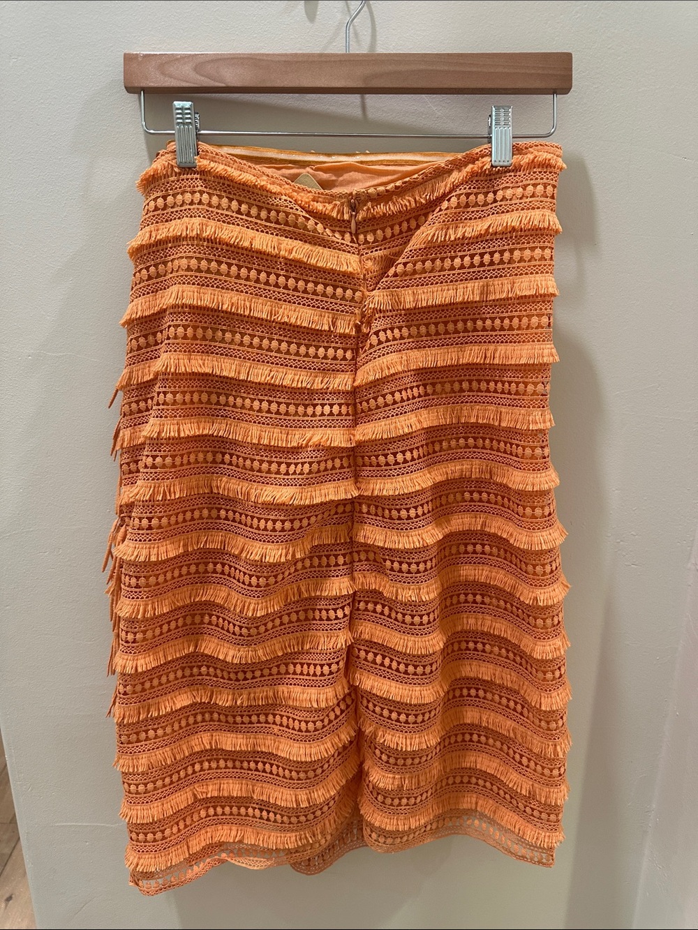 Anthropologie - Orange Fringed Sleeveless Mini dress - Picture 4 of 4